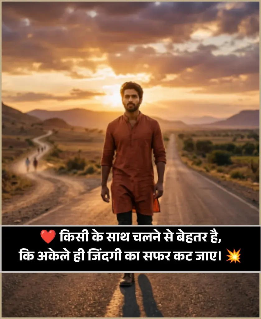 Akelapan Shayari in Hindi 2 Lines Akelapan Shayari 2 Line