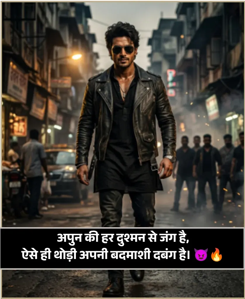 Badmashi Shayari in Hindi Attitude Badmashi Shayari Attitude