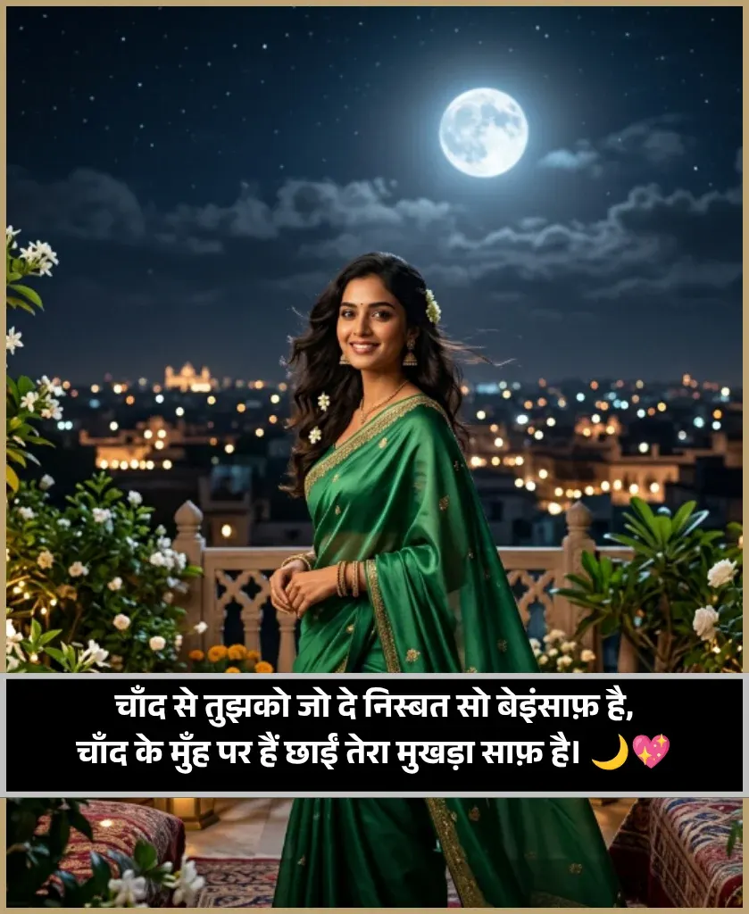 Chand Shayari 2 Line for Girl Chand Shayari 2 Line for Girl