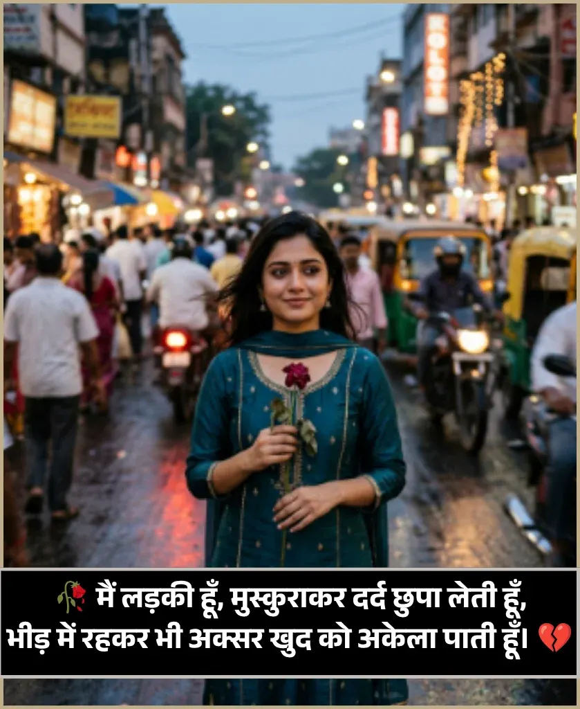 Feeling Alone Shayari Girl