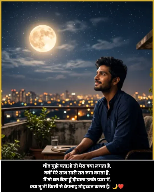 Moon Shayari in Hindi