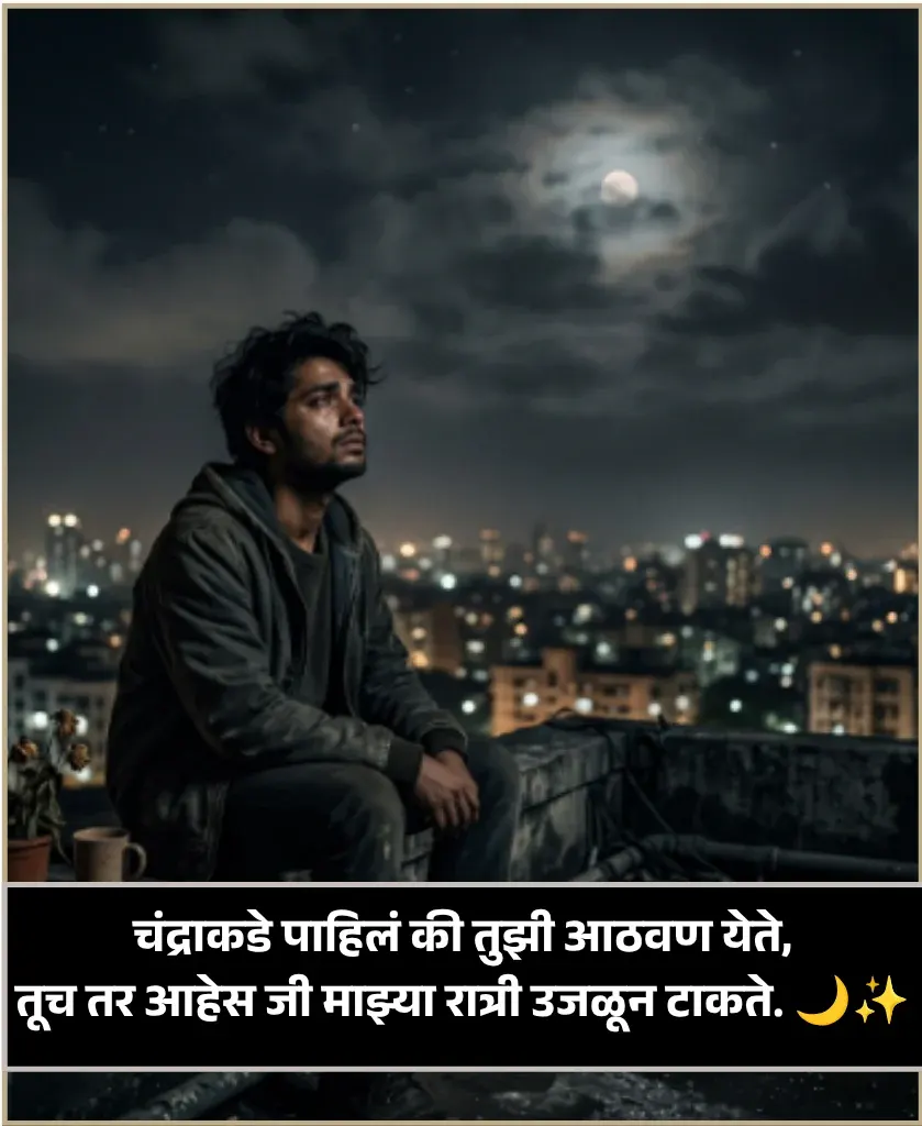 Moon Shayari in Marathi