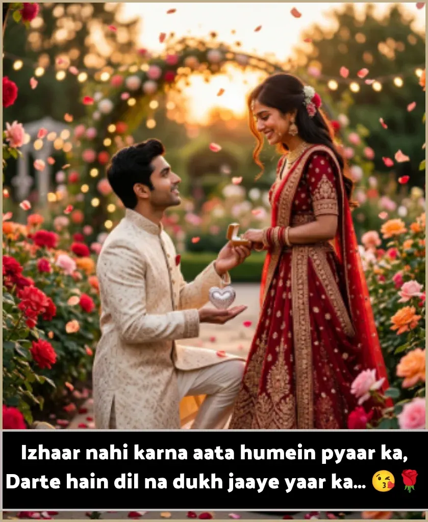 Propose Shayari in English