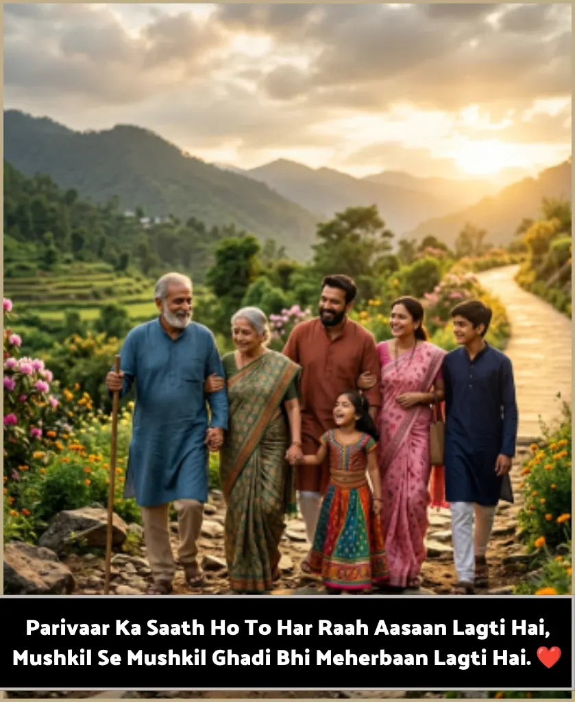 Short Family Shayari in English Hindi